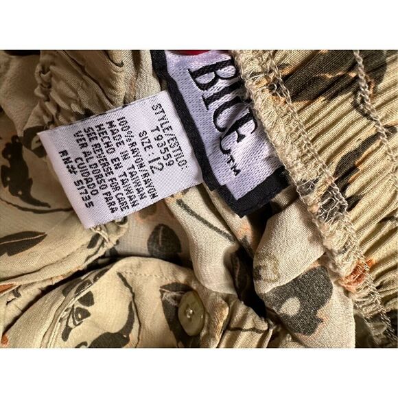 BEAUTIFUL BICE green Floral Semi Sheer Overlay Skirt Womens 12 Ankle Length skir - Picture 5 of 5